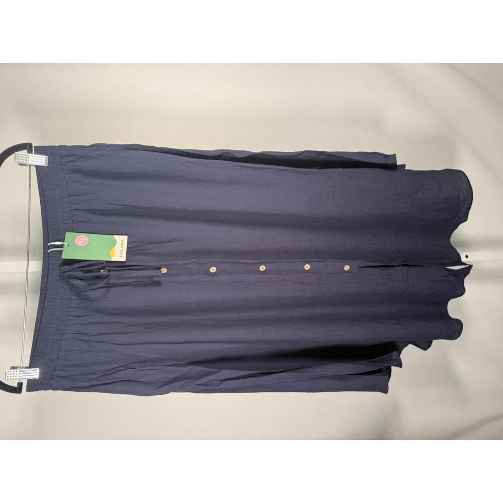 NWT Halara High Waisted Drawstring Pocket Flowy Casual Skirt Maritime Blue XL - Picture 2 of 10